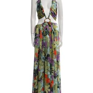 Bronx and Banco Multicolor Backless Maxi Dress